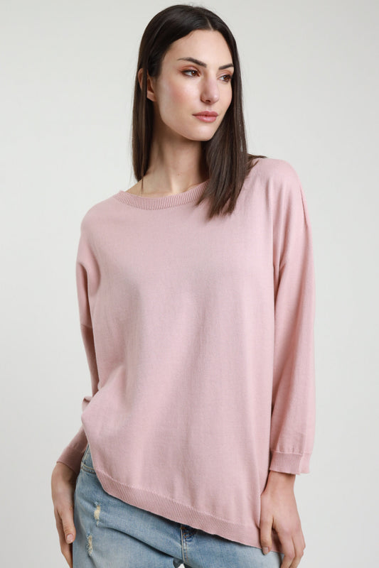 SUSY MIX - MAGLIA BARCHETTA ASIMMETRICA - BLU