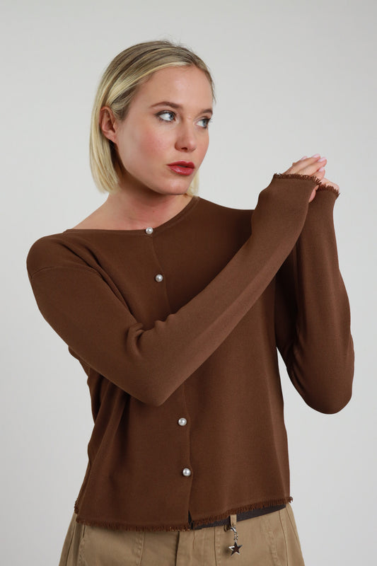 SUSY MIX - CARDIGAN - CAFFE
