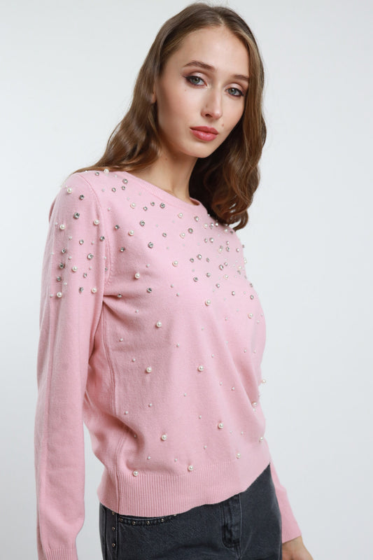 SUSY MIX - MAGLIA STRASS - GRIGIA