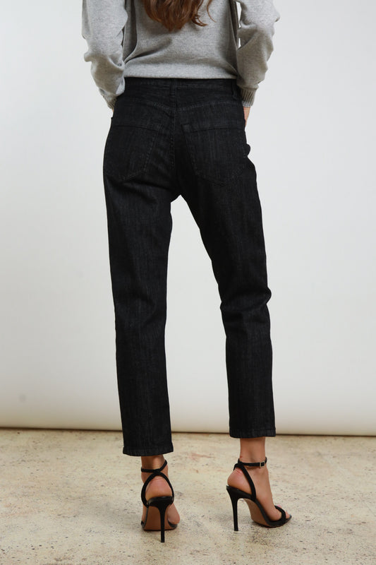 SUSY MIX - JEANS BOTTONI GIOIELLO - NERO