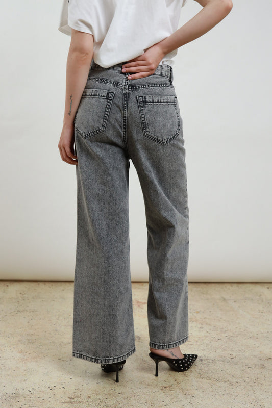 SUSY MIX - JEANS GAMBA DRITTA SLAVATI - GRIGIO
