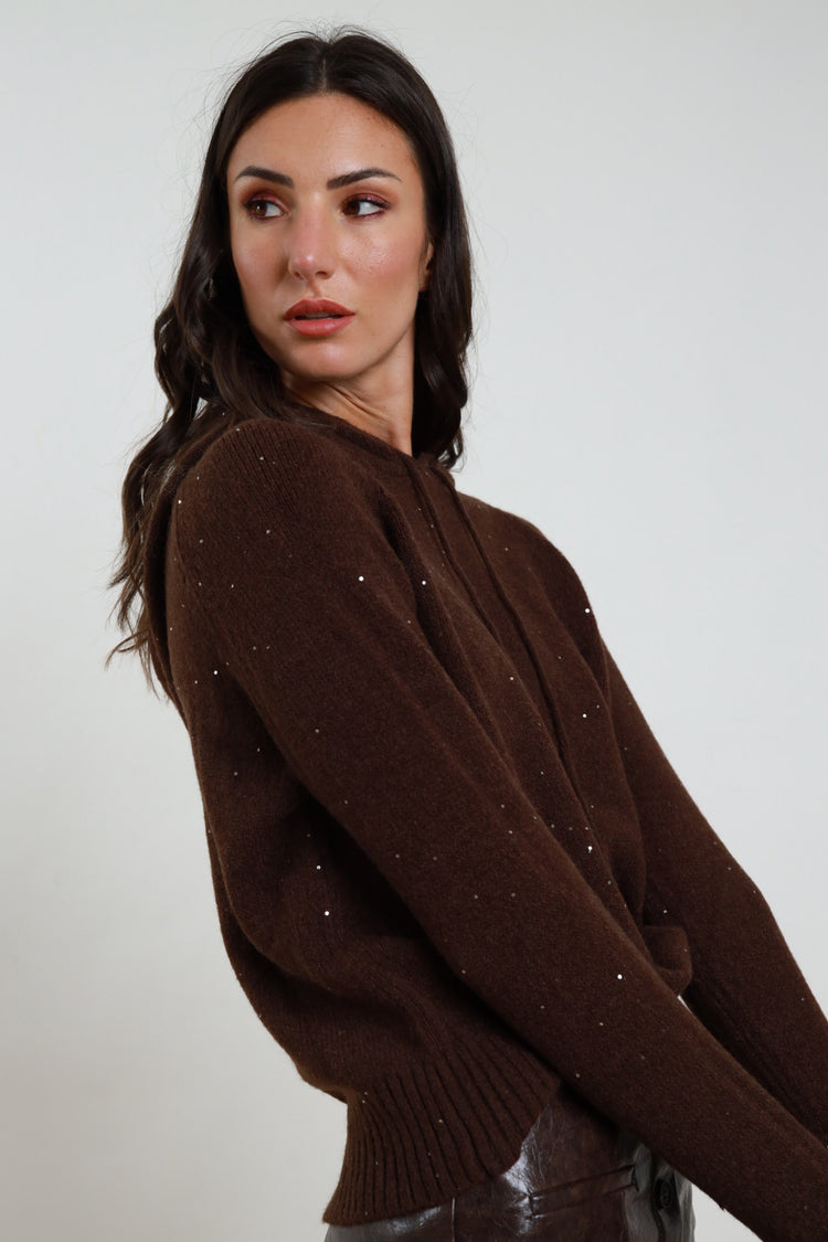 SUSY MIX - FELPA CON CAPPUCCIO - NERA