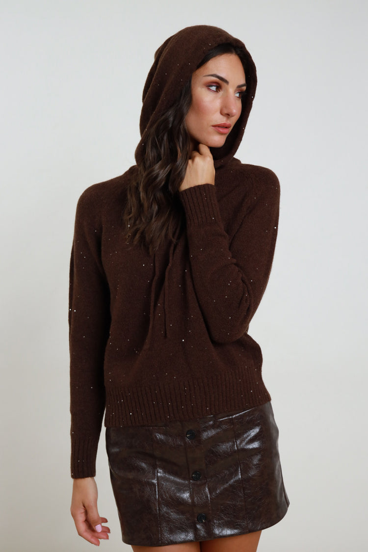 SUSY MIX - FELPA CON CAPPUCCIO - NERA