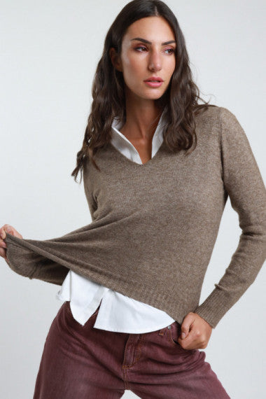 SUSY MIX - POLO IN MAGLIA - FANGO