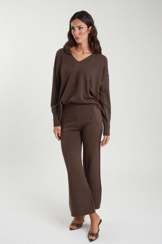 SUSY MIX -  COMPLETO MAGLIA V + PANTALONE - NERO
