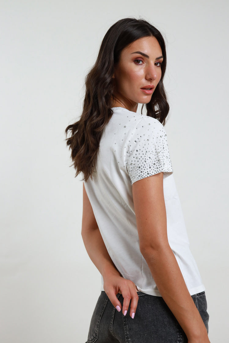 SUSY MIX - T SHIRT STRASS - CHOCO