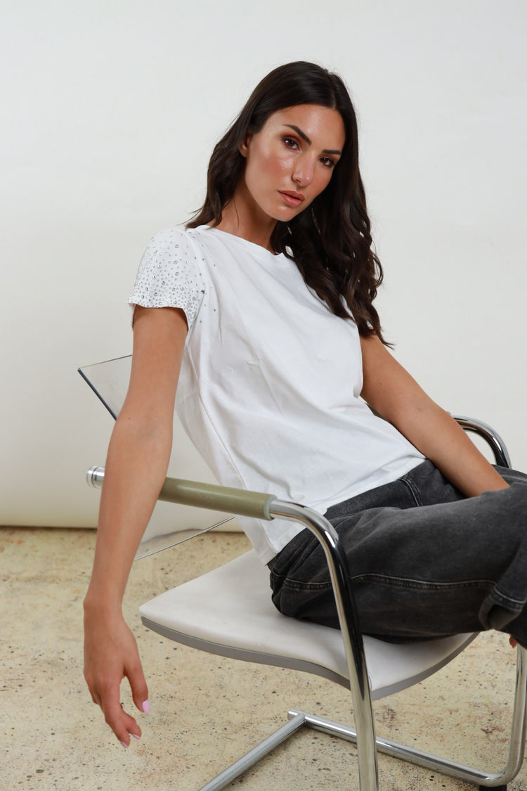 SUSY MIX - T SHIRT STRASS - CHOCO