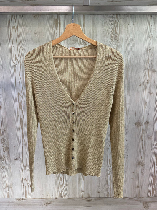 SADEY WITH LOVE - CARDIGAN LUREX - ORO
